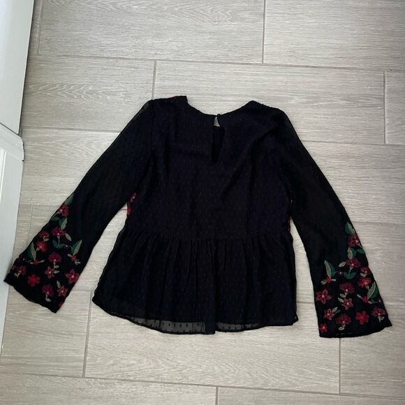 American Eagle Floral Peplum Top Sz S - Picture 6 of 8